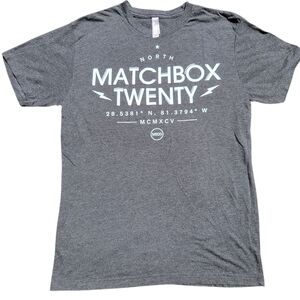 Matchbox Twenty "North" 2012 Tour Concert T-shirt Charcoal Gray Size Med